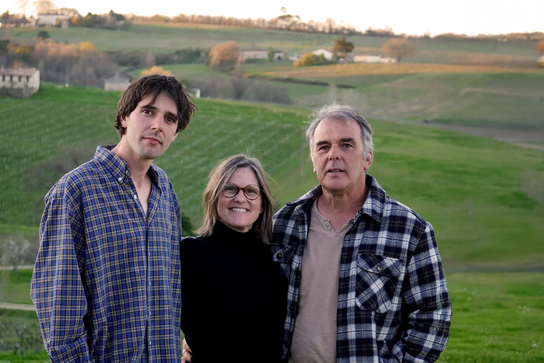 The Bassereau family in their vineyard